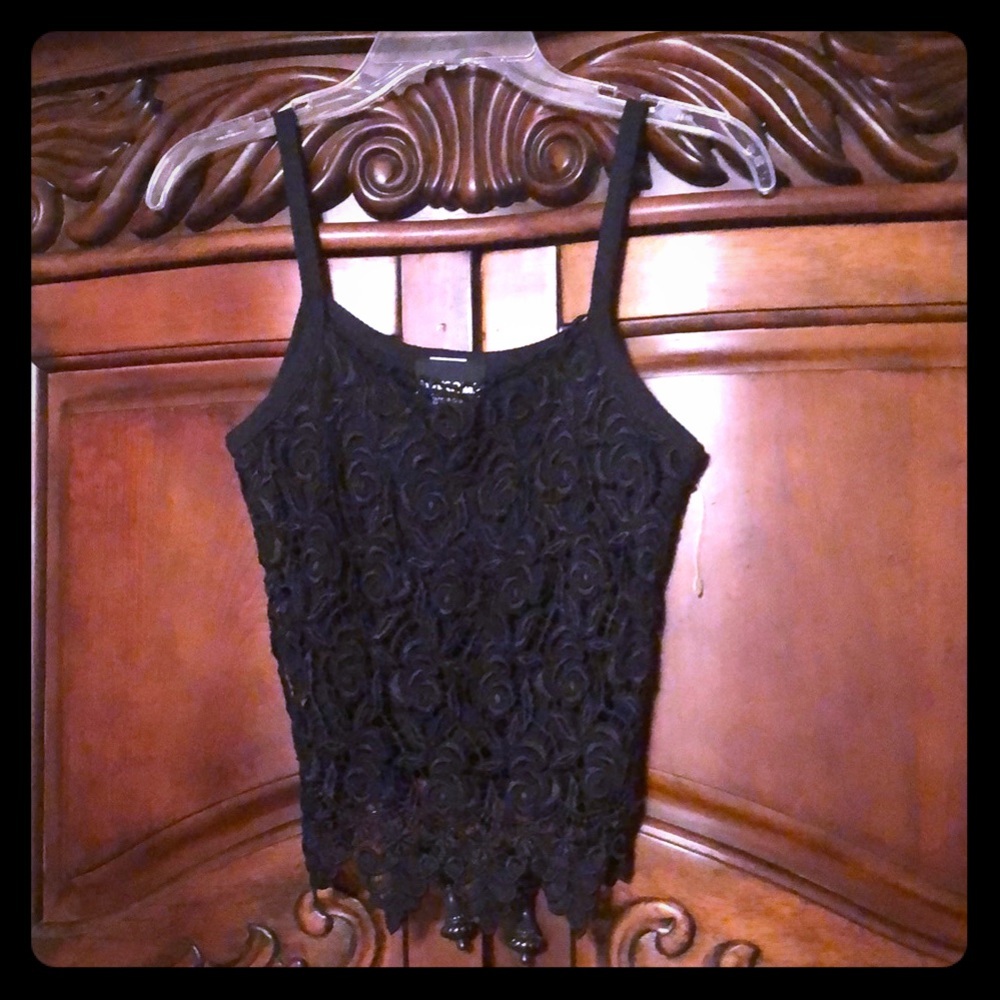 New Black Lace Top